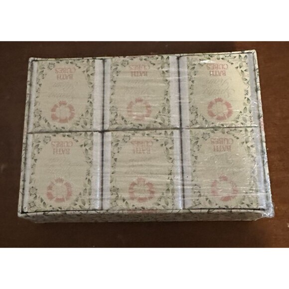 Vtg Scarborough And Company Spring Rain Bath Cubes Set Of 6 Pieces New Old Stock - Picture 1 of 3
